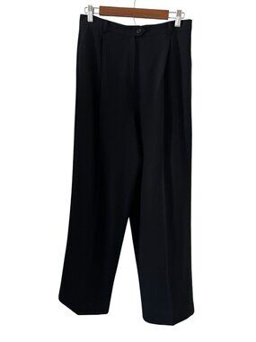 MaxMara Made In Italy Wool Trousers In Black Size 10